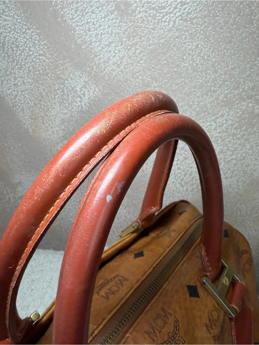 MCM satchel cognac